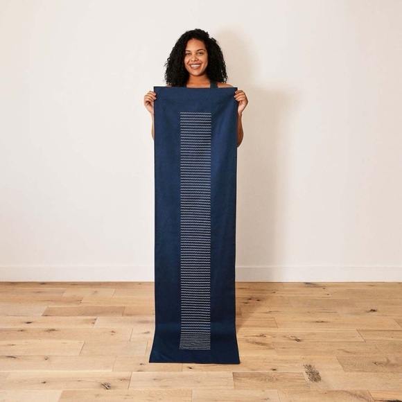 Pair of Territory x Alltrue Collab Navy Blue White Stripes 100% Cotton Runner - Picture 3 of 11